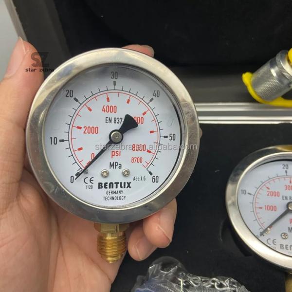 Manufacturing Plant Excavator High Precision Hydraulic Oil Pressure Gauge and Repair Box Set for Pilot Pump Detection Instrument