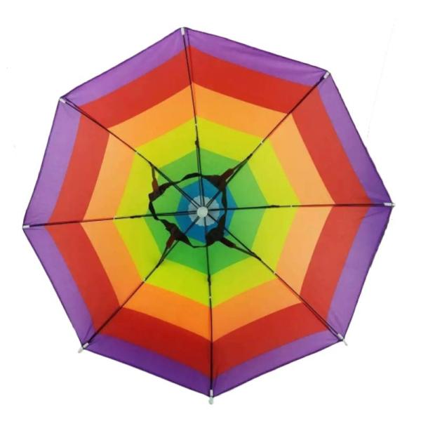 Manual Control Custom Logo Printed Super Mini Head Hat Paraguas for Travel Needs