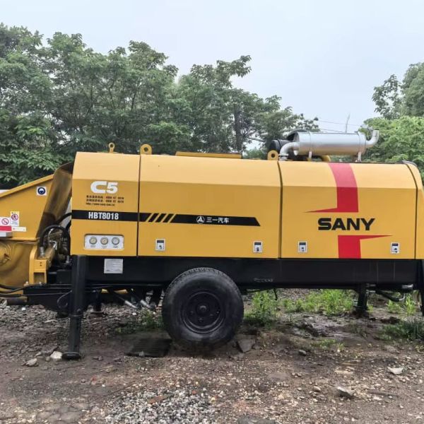 Refurbished SANY HBT8018C-5S  Concrete Line Pump – 186KW Diesel | 70m Vertical Reach | 80 m³/H Output | 500-1000h | 1-Year Warranty