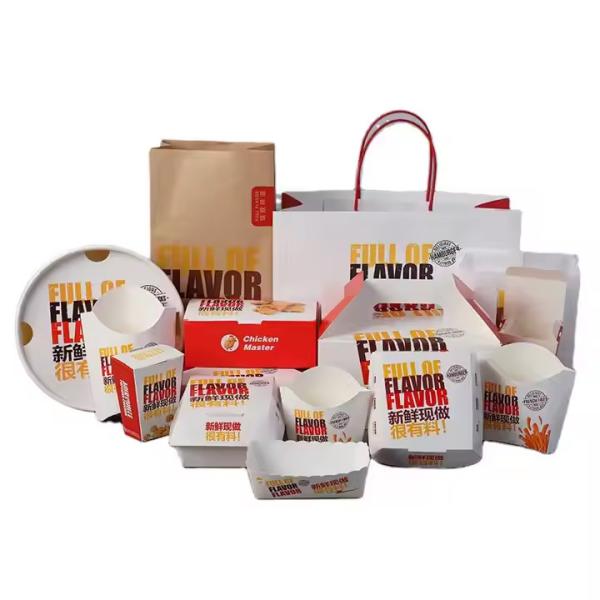 Boîtes de restauration rapide biodégradables pour les frites et les hamburgers au poulet frit