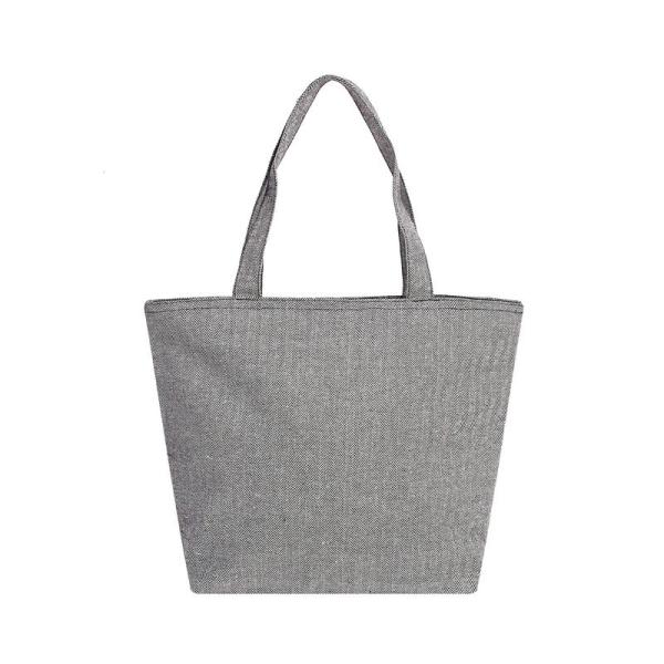 Daisy Pattern Waterproof Reusable Grocery Tote Open Bucket Shoulder Shopping Bag
