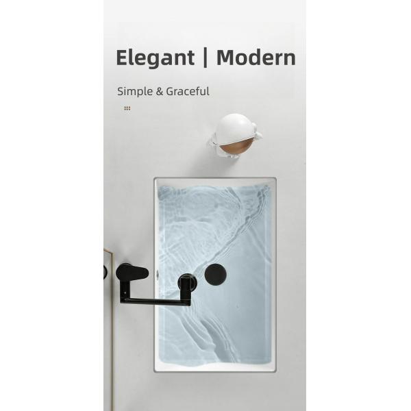 CE 500mm Inset Basin Below Counter Wash Basin Embedded In Square Balcony Stone