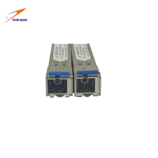 Приемопередатчик достигаемости 1.25G Sfp Bidi до 160KM, симплексный приемопередатчик LC Sfp двухнаправленный