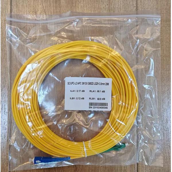LSZH Duplex FC UPC к SC APC Fiber Optic Patch Cord для высокоскоростного подключения к Интернету
