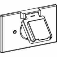 Алюминий поднял прямоугольные погодостойкие крышки штепсельной розетки крышек коробки электрические