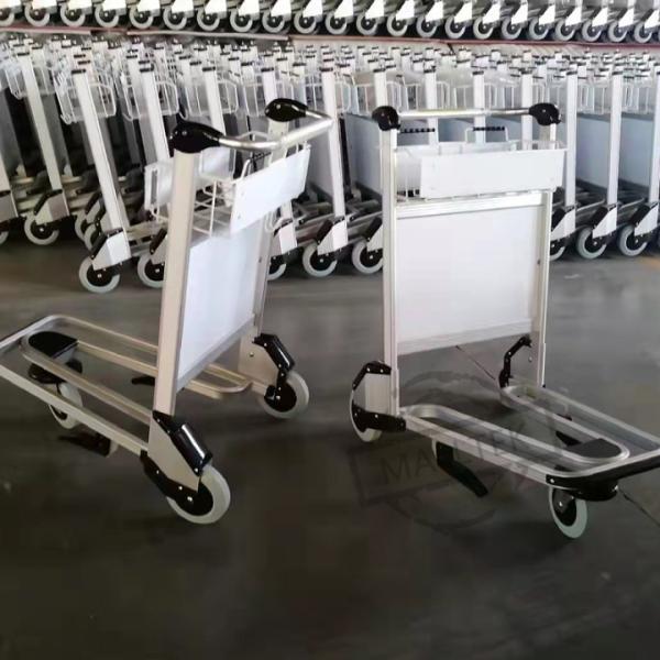 Trolley de bagagem de aeroporto de 3 rodas de 250 kg liga de alumínio com freio automático