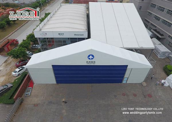 barraca do hangar do helicóptero do quadro do alumínio de 30x50m com o obturador flexível do rolo do PVC