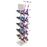 H1800mm L450mm Sports Equipment Storage Rack , Skateboard Storage Rack Logo Printed