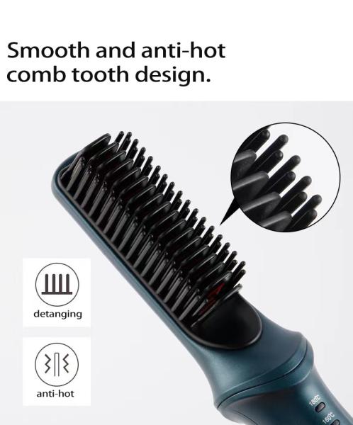 Daily Styling Electric Straightening Brush With Light Voltage For Natural Shiny Hair