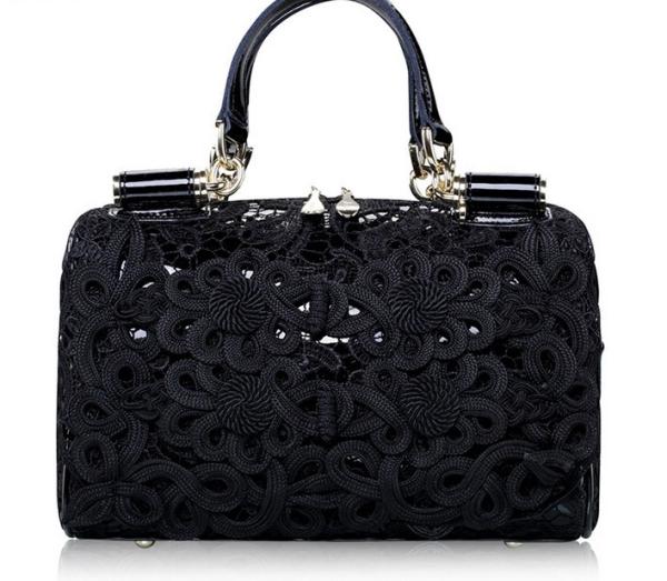 2016 new lace handbag European and American fashion handbags leather shoulder bag