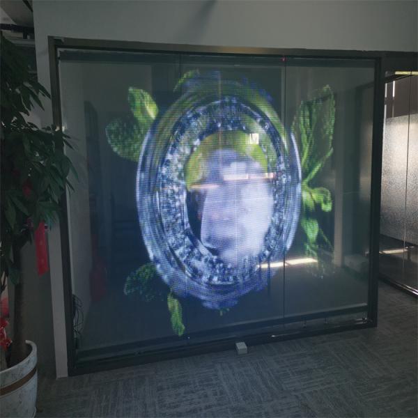 Vente à chaud d'un écran de film transparent à LED flexible à couleur ultra-mince pour le verre du centre commercial ou les vitrines