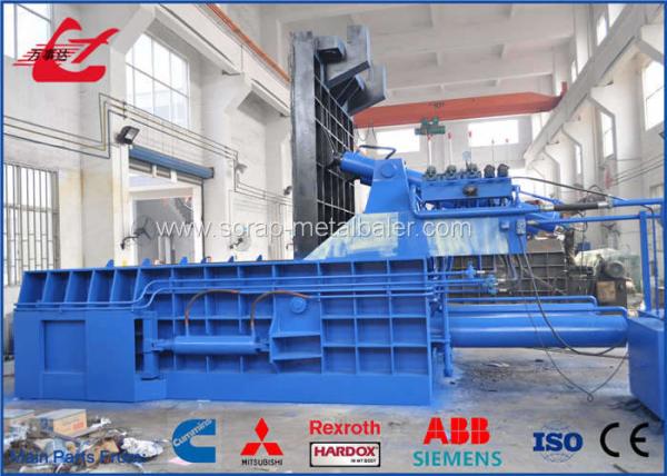 250Ton Scrap Metal Baler Side Push Out Model 5-6Ton/h Capacity Heavy Duty Scrap Baling Press