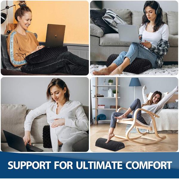 Take Your Camping Comfort to the Next Level with D-Shape Woven Foot Rest Cushion