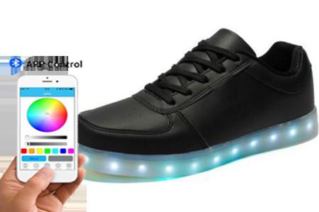 Youth Students Light Up Dance Shoes , USB Rechargeable Light Up Shoes App Control