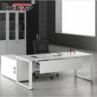 Manufacturer Executive Office Desks White Modern Style Wooden Materials