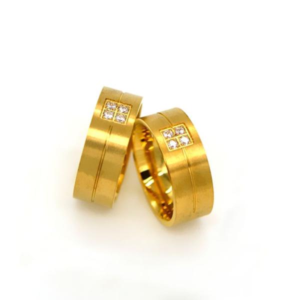 new popular sports leisure men set auger frosted 18 k gold titanium steel ring free shippi