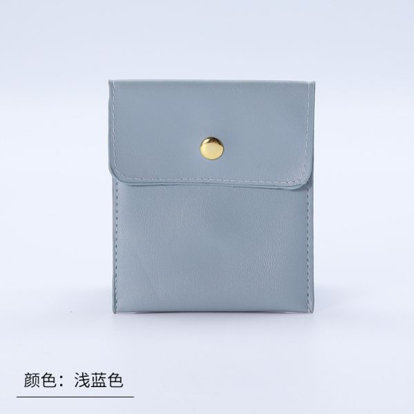 Biodegradable Fruit Leather Bag Customized Right Angle Apple Leather Pineapple Leather Jewelry Bag Jewelry Metal Snap Bag Ring Necklace Velvet Storage Bag