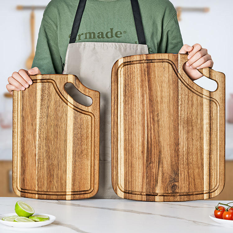 Большая Washable плаха акации с пазом сока для кухни