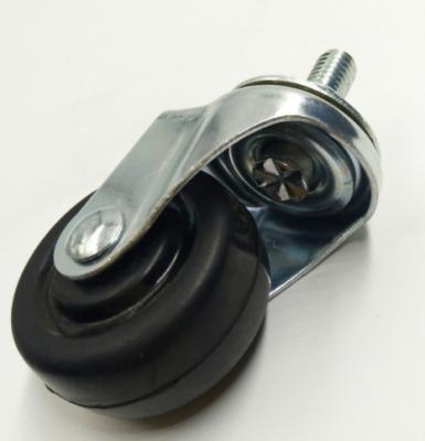 small caster wheels threaded stem soft rubber castors 2 inch