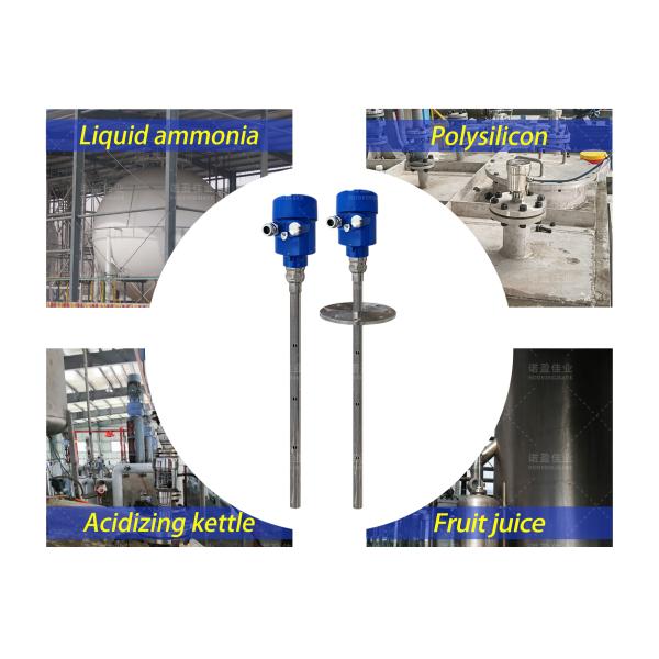 1.8GHz 6m Guided Wave Radar Level Meter with 4-20mA/HART/Modbus Output and Coaxial Probe for Liquid Level Measurement