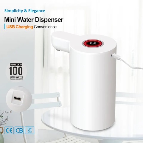 Распределитель насоса бутылки с водой USB перезаряжаемые автоматический для барбекю Outdoors