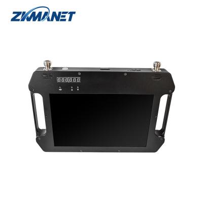 Saída VGA FHD com bateria e ecrã LCD Antenna dupla AES256 3-32Mbps Taxa de dados Receptor de vídeo Cofdm