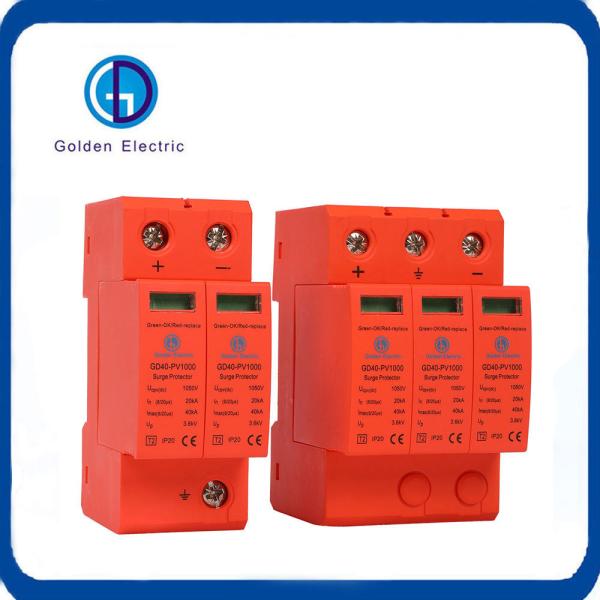 20ka SPD House Power Surge Protector 3p DC 1000V Protector Arrester Device DIN Rail Lightning Protection