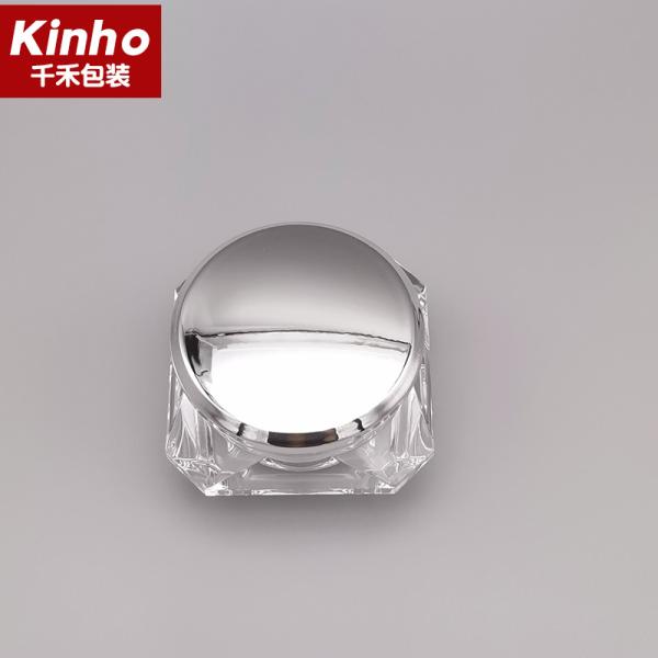 3-50g Frosted Cosmetic Cream Jar Diamond Acrylic Cosmetic Containers Double Wall