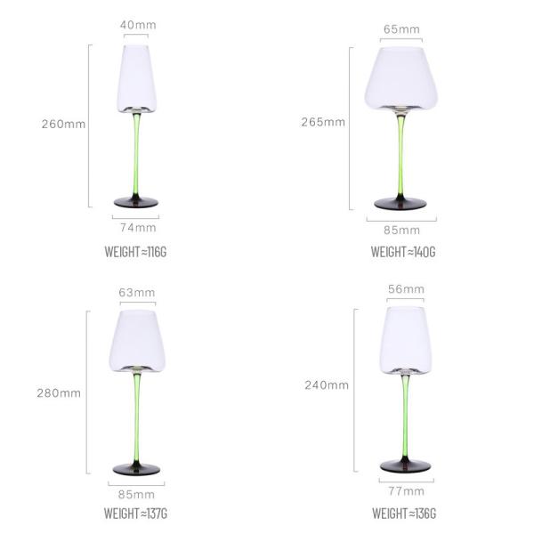 Custom Logo 4-Pack 12oz Lead-Free Crystal Clear Wine Glasses - Durable & Stylish for Any Occasion