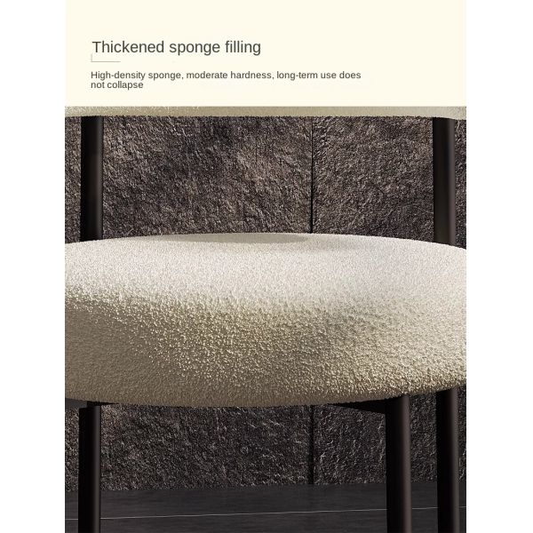 New Style Modern Luxury Fabric Dining Chairs with Metal Legs Comfortable Portable Home Bar & Bedroom Dining Room Furniture