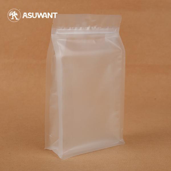 a parte inferior 250g lisa ensaca sacos transparentes do zíper da soldadura térmica plástica do empacotamento de alimento