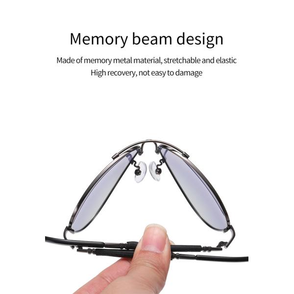 Metal de la memoria de Sunglasses Super Elastic del aviador del metal de las mujeres de los hombres