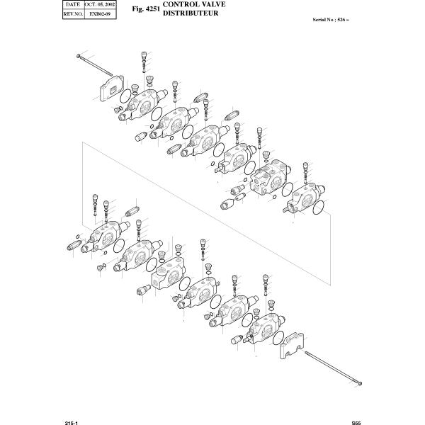 Excavator Spare Parts DH55 Main Relief Control Valve For 4-02-901