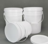Baldes de plástico à prova de vazamento com tampas e alças para armazenamento de alimentos