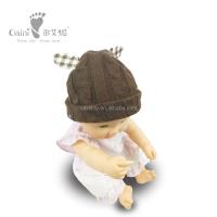 ODM OEM Cheap Wholesale Custom Kids Beanie 0-1 Anos de idade Brown Deer Hats Baby Cute Outono Inverno Chapéus