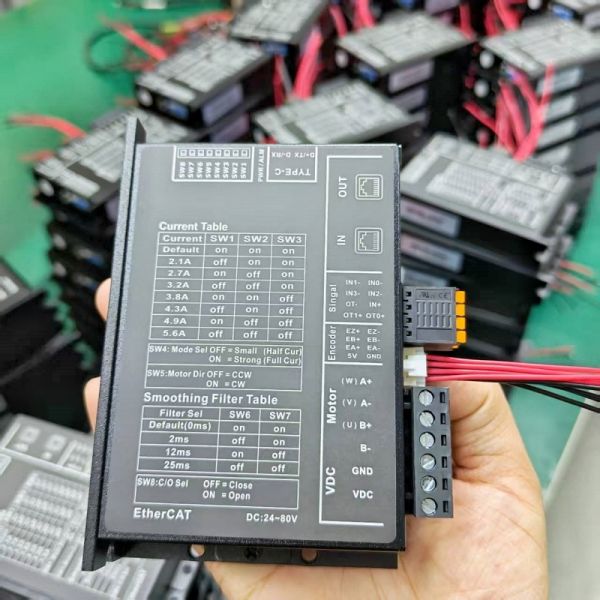 EC57 Ethercat Communication Bus Open Loop 2 phase Stepper Motor Driver For Nema23 Nema34 57 86 Motor Controller