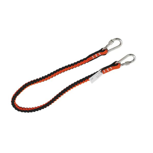 Polyester Adjustable Safety Lanyard with Stainless Steel Hooks for Work Restraint 900-1400mm
