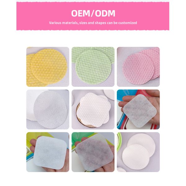OEM Cosmetic Cotton Round Pads Facial Cotton Pads Facial Pure Makeup Cotton Pad Embossing for Face Makeup and Clean