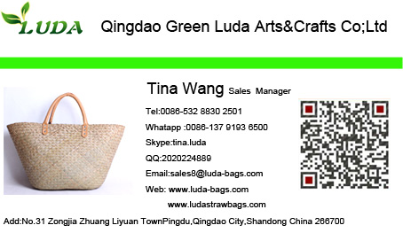LDSC-001 natural vintage basket beach bag 2016 cheap seagrass straw bags
