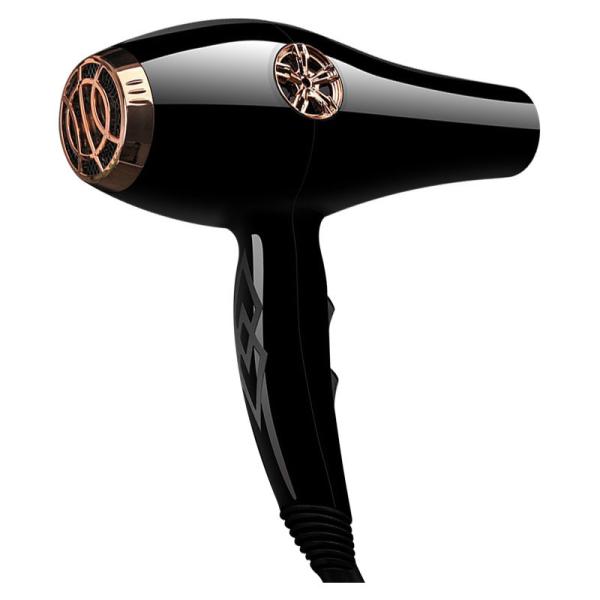 Secador de cabelo elétrico preto tradicional de alta eficiência
