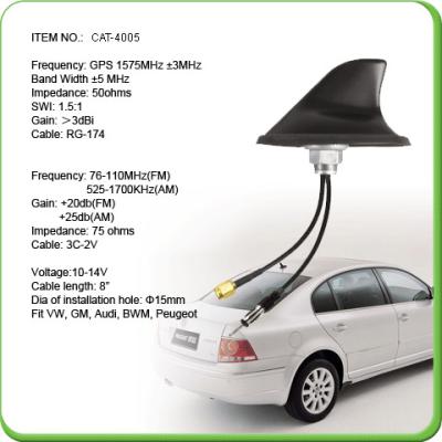 1575.42mhz Car GPS Antenna With 0.3M Sticker Magnetic Installation