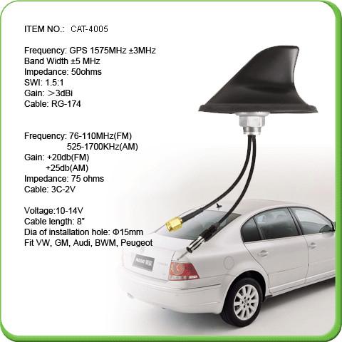 1575.42mhz Car GPS Antenna With 0.3M Sticker Magnetic Installation