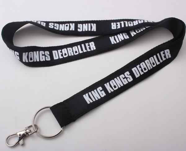Cute 1.5cm width metal hook event staff lanyards for Exhibition