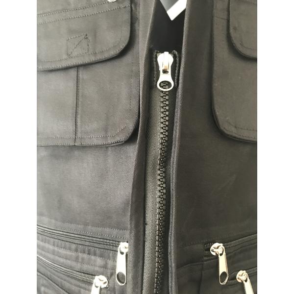 Mens classic vest，mens waist coat, vest in 100% polyester washed fabric, black colour, S-3XL