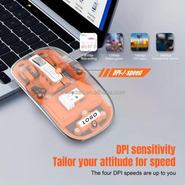 Programmable Wireless Gaming Mouse with RGB Backlight and Dual Mode Connectivity