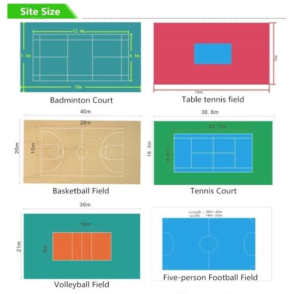 Настил крытого и на открытом воздухе спорта суда спорта PVC настила бадминтона