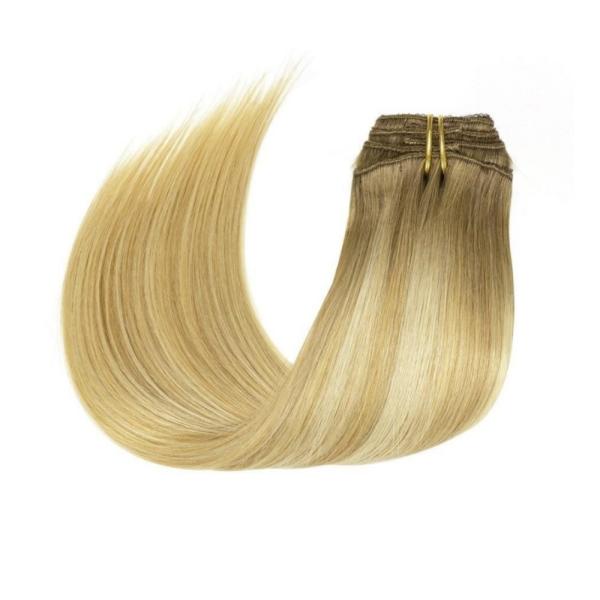 100g/pc Human Remy Double Drawn Lace Clip in Hair Extension Brazilian Hair Clip