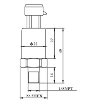 4-20mA 0.5-4.5v Refrigerant Pressure Sensor / Pressure Transmitter Packard