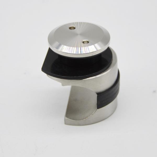 Connector glass to tube for bathroom door sliding system , Satin or Mirror finishing, SS304