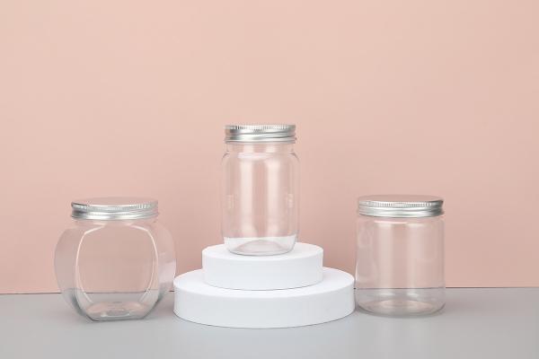Containers en pot en plastique imprimés avec logo personnalisable avec couvercle